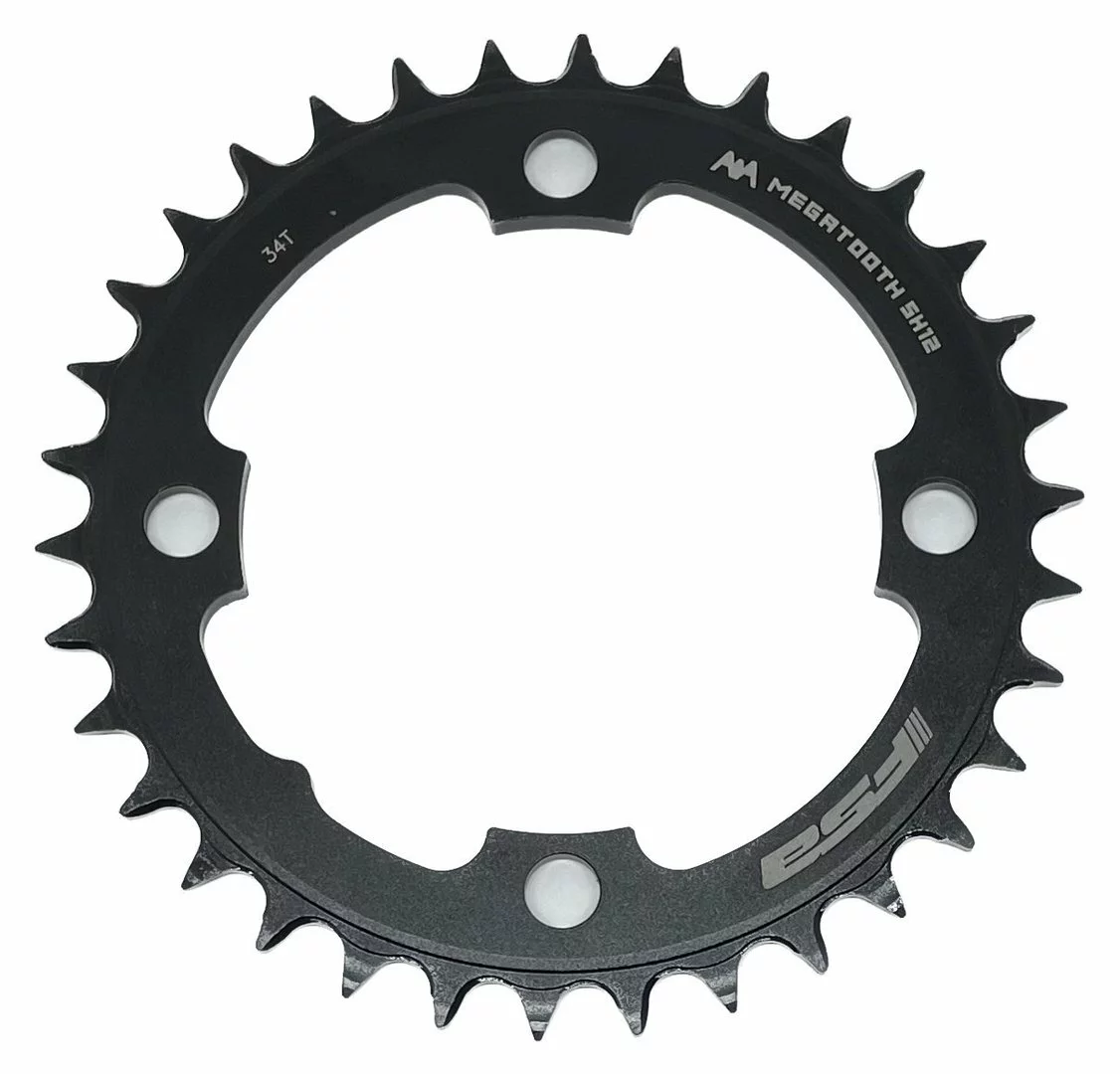 FSA 104mm ø 34 Zähne Megatooth Alu Für Bosch / Brose E-Bikes Shimano 12-Gang WB615-34T