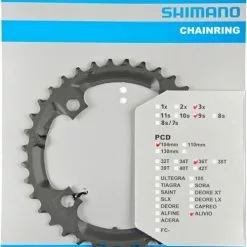 Shimano Alivio Ab 2011 36 Zähne U-Type Schwarz Y-1M298030